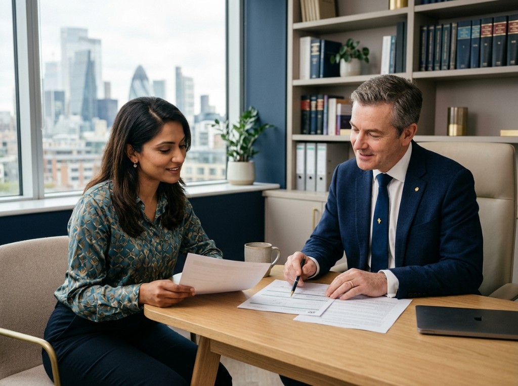 Awan & Co Solicitors advisors reviewing a case together